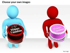 0214 enjoy valentine with cake ppt graphics icons powerpoint