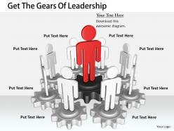 0214 get the gears of leadership ppt graphics icons powerpoint