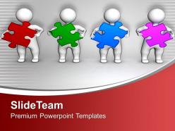 0313 3d Men Holding Colorful Puzzles PowerPoint Templates PPT Themes And Graphics