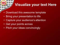 0313 magnified yes as solution to problem powerpoint templates ppt themes and graphics