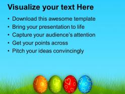 0313 row of colorful easter eggs festival powerpoint templates ppt themes and graphics