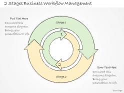 0314 business ppt diagram 2 stages business workflow management powerpoint template