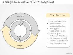 0314 business ppt diagram 2 stages business workflow management powerpoint template