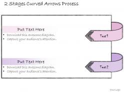 0314 business ppt diagram 2 stages curved arrows process powerpoint template