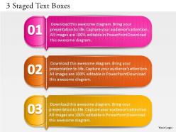 0314 Business Ppt Diagram 3 Staged Text Boxes Powerpoint Template