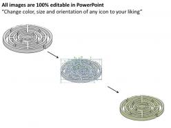 0314 business ppt diagram 3d graphic of circular maze powerpoint templates