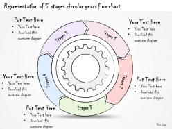 0314 Business Ppt diagram 5 Staged Circular Gears Powerpoint Template