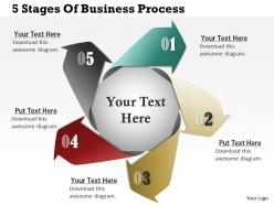 0314 business ppt diagram 5 stages of business process powerpoint template