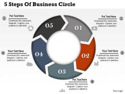 0314 Business Ppt Diagram 5 Steps Of Business Circle Powerpoint Template