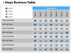0314 business ppt diagram 7 steps business table powerpoint template