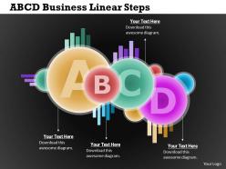 0314 Business Ppt Diagram ABCD Business Linear Steps Powerpoint Template