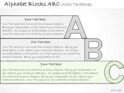 0314 business ppt diagram alphabet blocks abc with textboxes powerpoint template