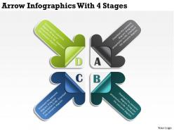 0314 business ppt diagram arrow infographics with 4 stages powerpoint template