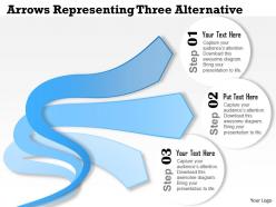 0314 business ppt diagram arrows representing three alternative powerpoint template