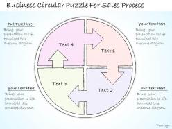 0314 business ppt diagram business circular puzzle for sales process powerpoint templates