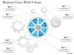25599403 style variety 1 gears 8 piece powerpoint presentation diagram infographic slide