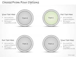 0314 business ppt diagram choose from four options powerpoint template