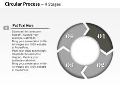 27503500 style circular loop 4 piece powerpoint presentation diagram infographic slide