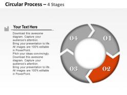 27503500 style circular loop 4 piece powerpoint presentation diagram infographic slide