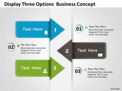 0314 business ppt diagram display three options business concept powerpoint template