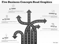 0314 business ppt diagram five business concepts road graphics powerpoint template