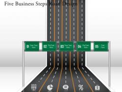 0314 business ppt diagram five business steps road design powerpoint template