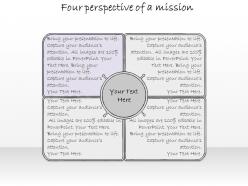 0314 business ppt diagram four perspective of a mission powerpoint template