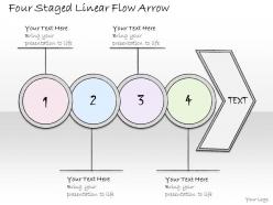 0314 Business Ppt Diagram Four Staged Linear Flow Arrow Powerpoint Templates