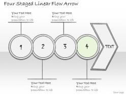 0314 business ppt diagram four staged linear flow arrow powerpoint templates