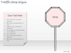 0314 business ppt diagram illustration of stop road sign powerpoint template