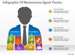 0314 business ppt diagram infographic of businessman jigsaw puzzles powerpoint template