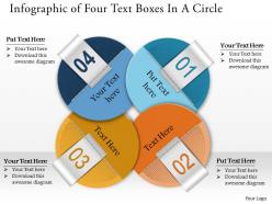 0314 business ppt diagram infographic of four text boxes in a circle powerpoint template