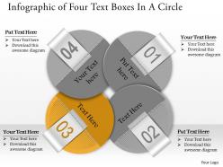 0314 business ppt diagram infographic of four text boxes in a circle powerpoint template