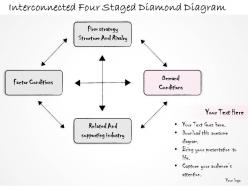 0314 business ppt diagram interconnected four staged diamond diagram powerpoint templates