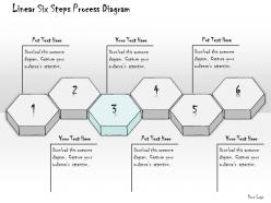 0314 business ppt diagram linear six steps process diagram powerpoint templates
