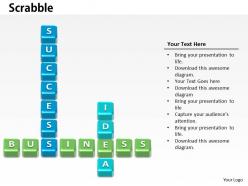 0314 business ppt diagram scrabble and business strategy powerpoint template