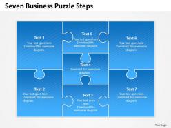 0314 business ppt diagram seven business puzzle steps powerpoint template