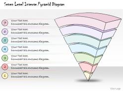 0314 business ppt diagram seven level inverse pyramid diagram powerpoint templates