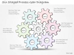 0314 business ppt diagram six staged process gear diagram powerpoint templates