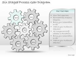 0314 business ppt diagram six staged process gear diagram powerpoint templates