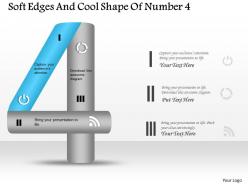 0314 business ppt diagram soft edges and cool shape of number 4 powerpoint template