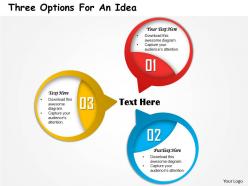 0314 business ppt diagram three options for an idea powerpoint template