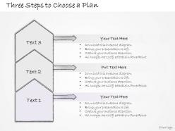 0314 business ppt diagram three steps to create a plan powerpoint template