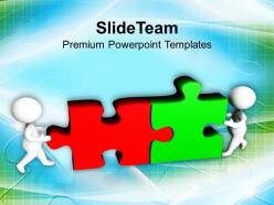 0413 3d Man Assembling Business Puzzle Pieces PowerPoint Templates PPT Themes And Graphics