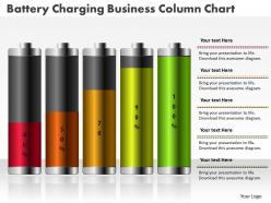 0414 battery charging business column chart powerpoint graph