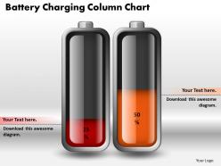0414 battery charging column chart powerpoint graph