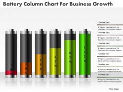 0414 battery column chart for business growth powerpoint graph