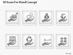 0414 Business Consulting Diagram 3d Icons For Hand Concept Powerpoint Slide Template
