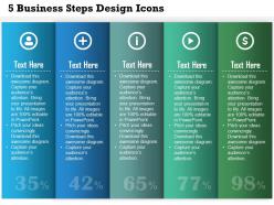 0414 business consulting diagram 5 business steps design icons powerpoint slide template