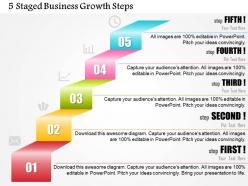 0414 business consulting diagram 5 staged business growth steps powerpoint slide template